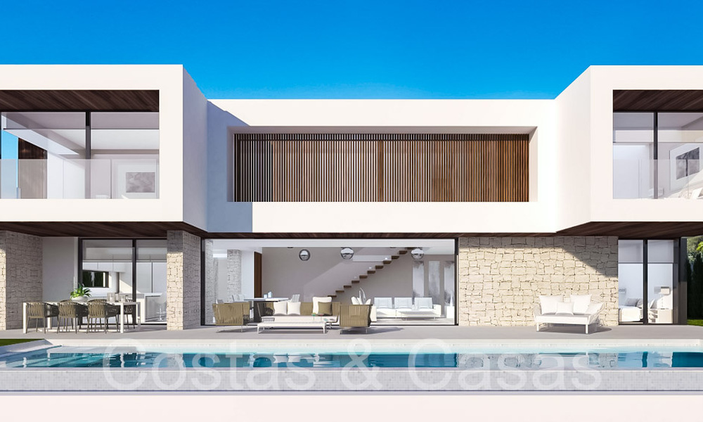 Oogstrelende hedendaagse moderne luxe villa met panoramisch golfzicht te koop, Mijas, Costa del Sol 68542