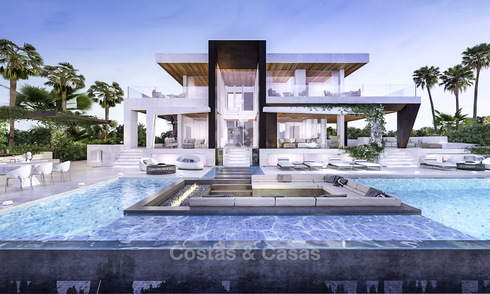 Nieuwe, moderne luxe villa in hedendaagse stijl te koop, in een golf urbanisatie tussen Marbella en Estepona 15281