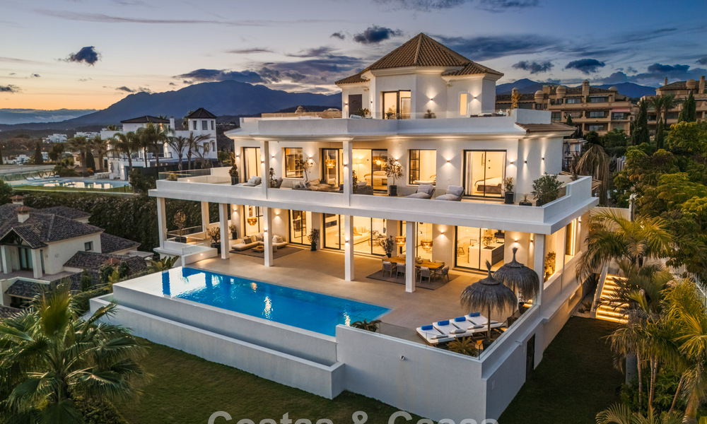 Exclusieve designvilla met panoramisch zeezicht te koop in het een vijfsterren golfresort in Marbella - Benahavis 74768