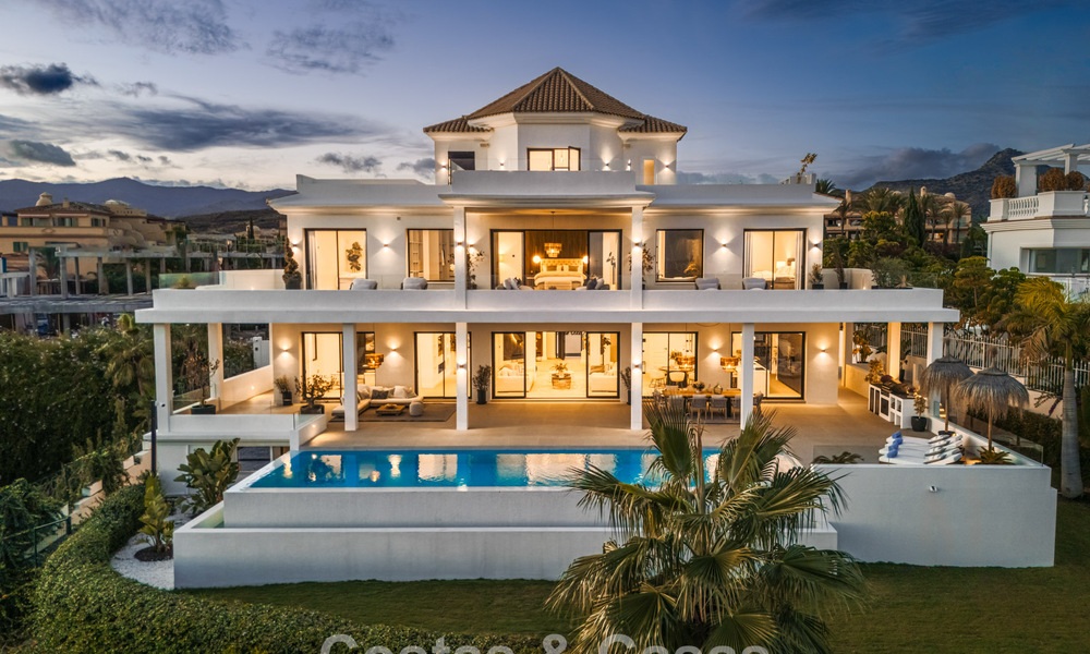 Exclusieve designvilla met panoramisch zeezicht te koop in het een vijfsterren golfresort in Marbella - Benahavis 74769