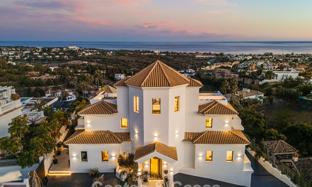 Exclusieve designvilla met panoramisch zeezicht te koop in het een vijfsterren golfresort in Marbella - Benahavis 74770