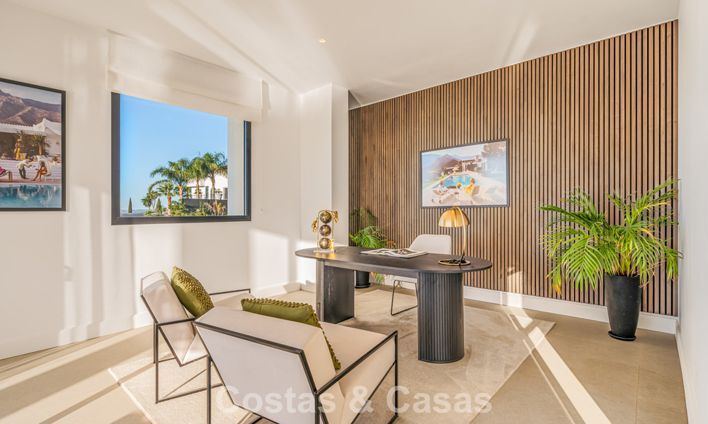 Exclusieve designvilla met panoramisch zeezicht te koop in het een vijfsterren golfresort in Marbella - Benahavis 74774