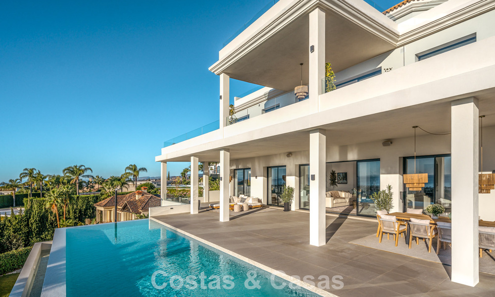 Exclusieve designvilla met panoramisch zeezicht te koop in het een vijfsterren golfresort in Marbella - Benahavis 74778