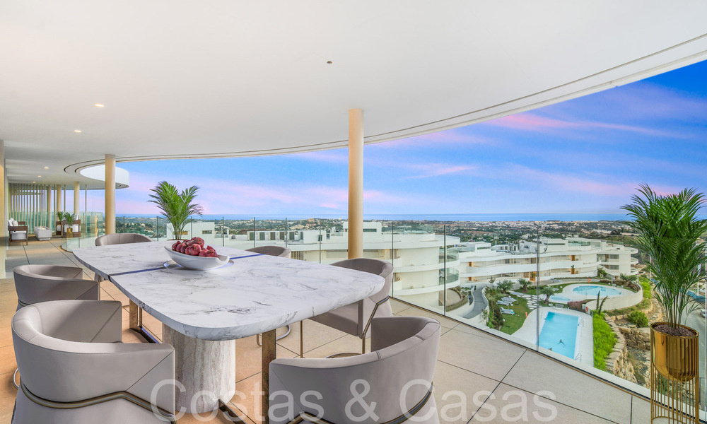 Eersteklas, luxe appartement te koop met schitterend uitzicht op zee, golf en berglandschap in Marbella - Benahavis 70581