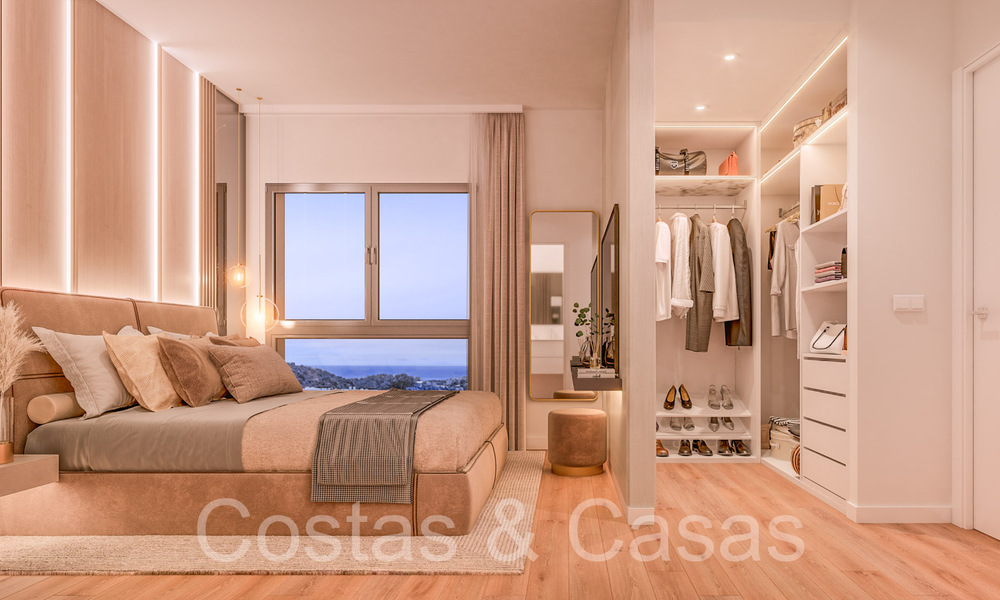 Eigentijdse front-line golf appartementen met zeezicht in een nieuw complex in Casares, Costa del Sol 67850