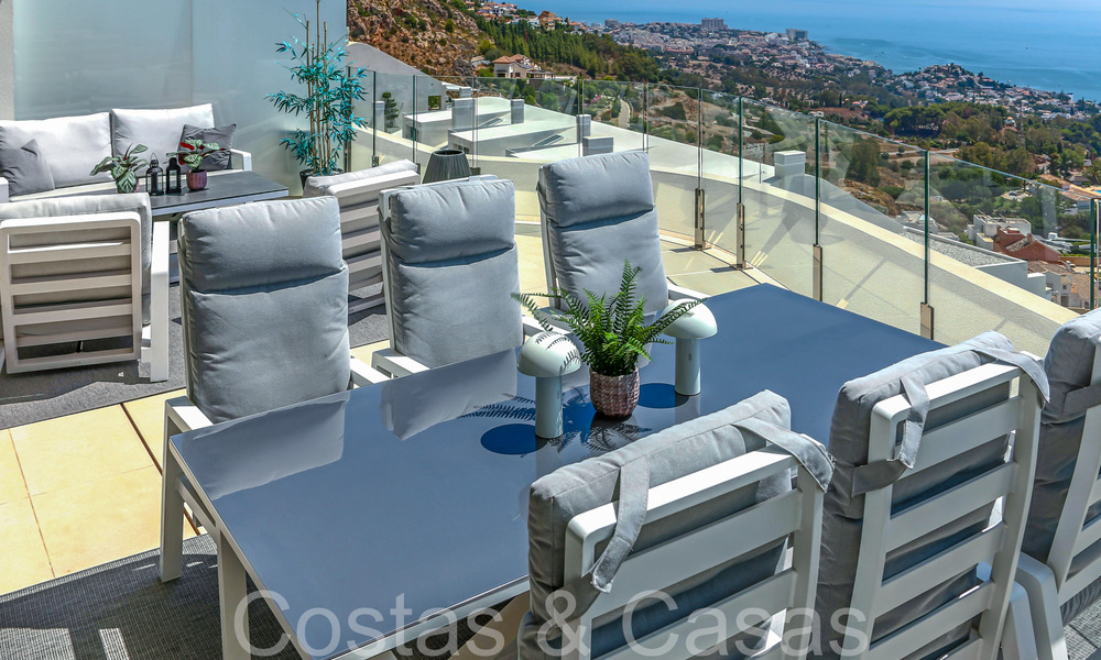 Luxueus, modern, duplex penthouse met panoramisch zeezicht te koop in Benalmadena, Costa del Sol 68033