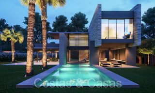 3 Gloednieuwe eigentijdse villa’s te koop, enkele stappen verwijderd van het strand van San Pedro, Marbella 68206 