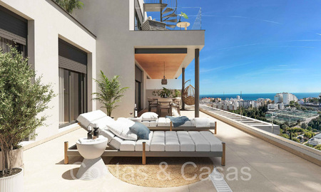 Nieuwe, eigentijdse appartementen met zeezicht te koop op loopafstand van Estepona centrum en het strand. 69413