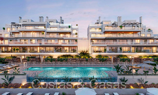 Nieuwe, eigentijdse appartementen met zeezicht te koop op loopafstand van Estepona centrum en het strand. 69415 