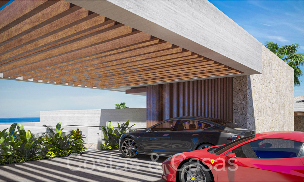Architectonische nieuwbouwvilla te koop, met panoramisch zeezicht in een gated community in Benahavis - Marbella 69520