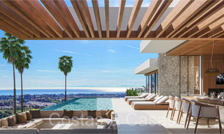 Architectonische nieuwbouwvilla te koop, met panoramisch zeezicht in een gated community in Benahavis - Marbella 69532 