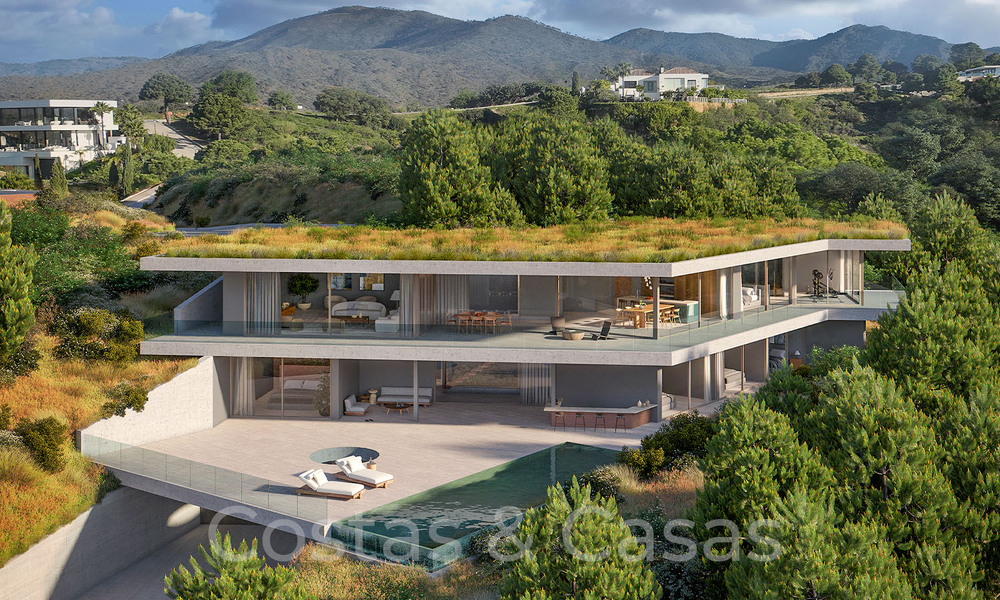 Modernistische nieuwbouwvilla met duurzaam concept te koop in de heuvels van Benahavis - Marbella 70083