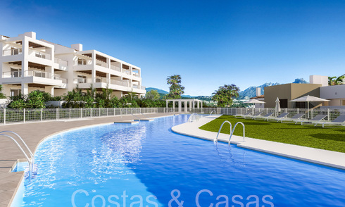 Nieuw op de markt! Moderne nieuwbouwappartementen in eigentijdse stijl te koop met ruim terras en prachtig zeezicht in Benahavis - Marbella 70121