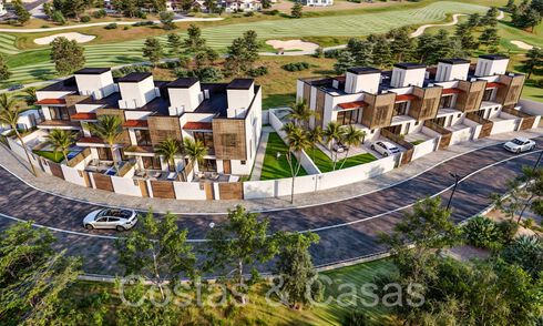 Nieuwe ontwikkeling van 8 townhouses te koop grenzend aan de golfbaan in Estepona 70550