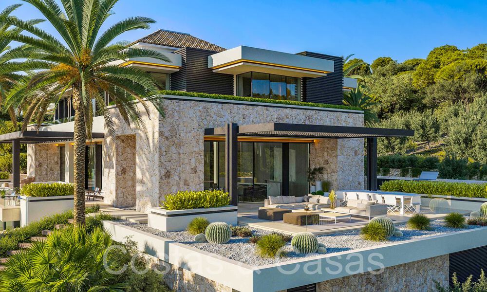 Majestueuze boutique villa te koop, met zeezicht, in het meest exclusieve La Zagaleta Golfresort in Benahavis - Marbella 71426