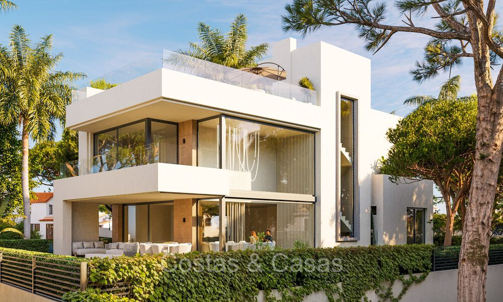 Moderne nieuwebouwvilla’s te koop op enkele meters van het strand ten oosten van Marbella centrum 72705