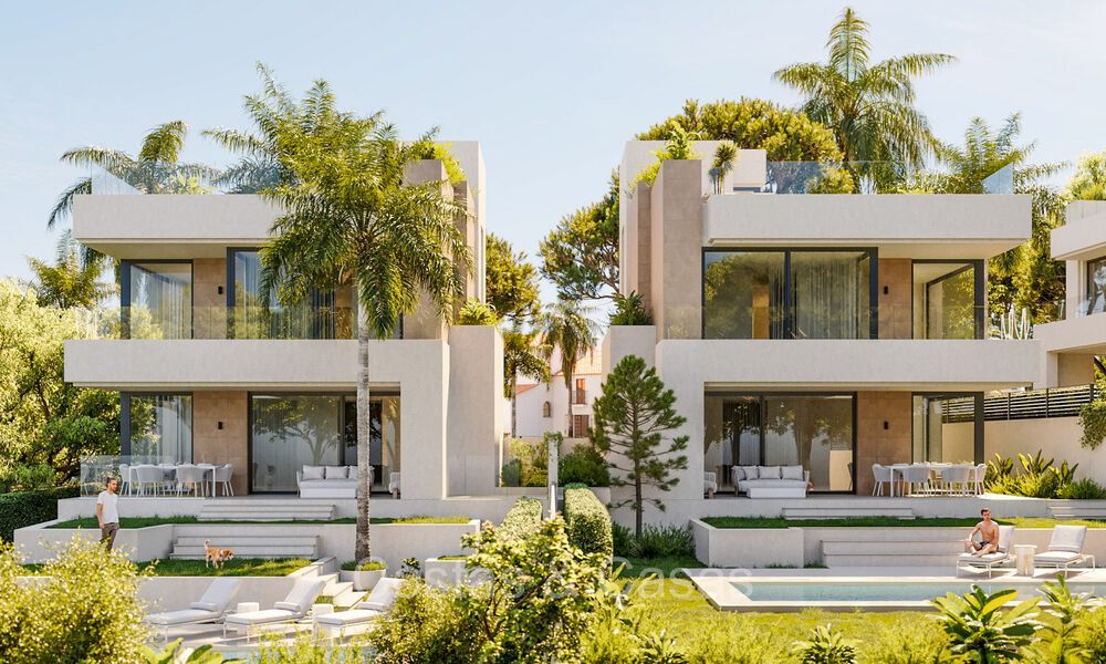 Moderne nieuwebouwvilla’s te koop op enkele meters van het strand ten oosten van Marbella centrum 72711