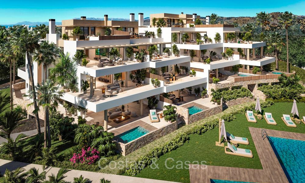 Geavanceerde nieuwbouwappartementen met panoramisch zeezicht te koop in Cabopino, Marbella 73549