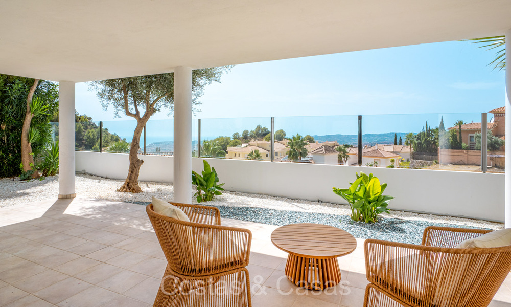 Prachtige villa in eigentijdse mediterrane stijl te koop met panoramisch zeezicht in de heuvels van Mijas, Costa del Sol 73672