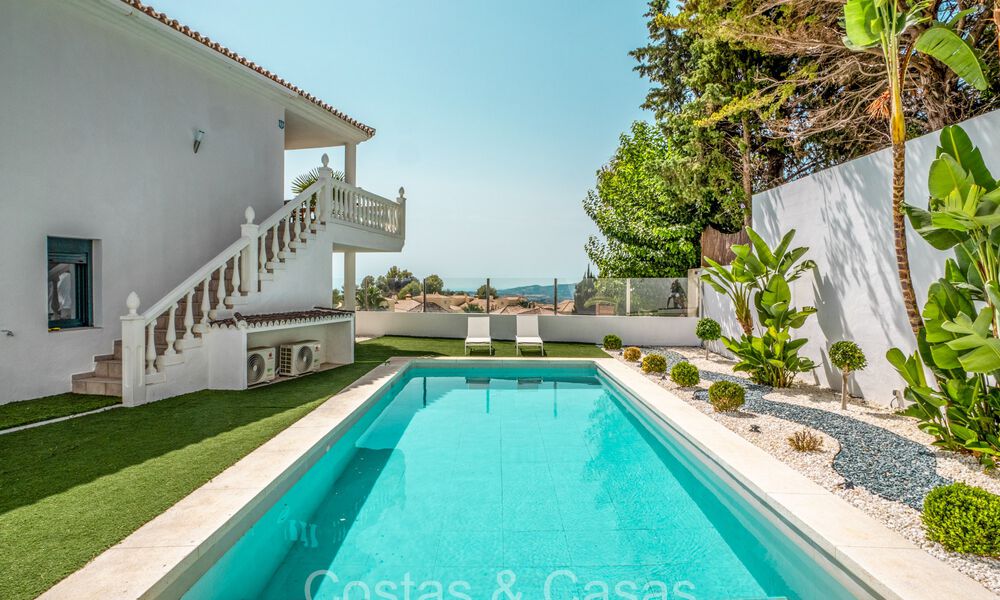 Prachtige villa in eigentijdse mediterrane stijl te koop met panoramisch zeezicht in de heuvels van Mijas, Costa del Sol 73679