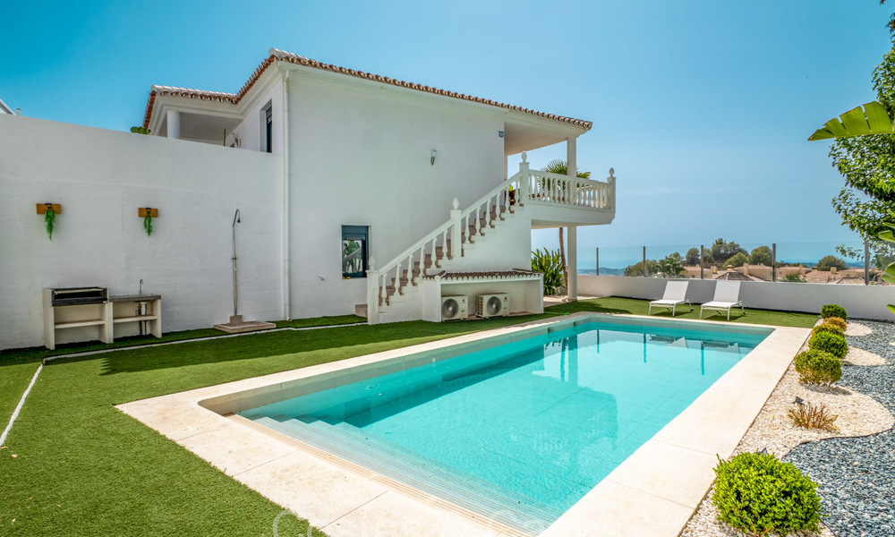 Prachtige villa in eigentijdse mediterrane stijl te koop met panoramisch zeezicht in de heuvels van Mijas, Costa del Sol 73680