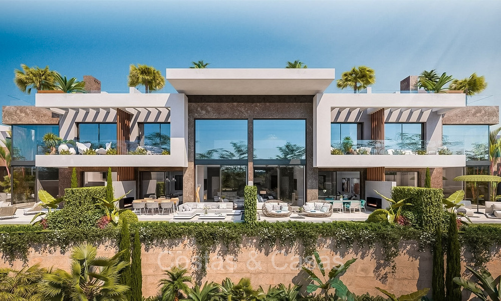 Eersteklas nieuwbouwwoningen met modernistisch design te koop in een gated urbanisatie ten oosten van Marbella centrum 74444