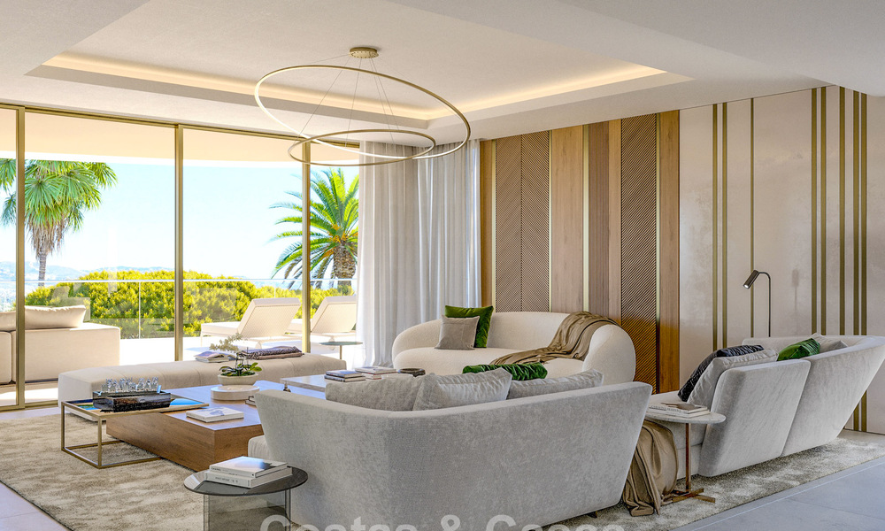 Nieuw op de markt. Avant-garde stijl appartementen met fantastische zeezicht te koop in Benahavis - Marbella 74836