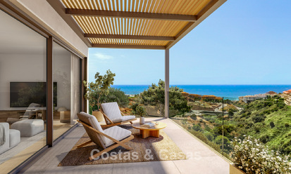 Vooruitstrevende schakelvilla’s met schitterend zeezicht te koop in een gewilde residentie in Fuengirola, Costa del Sol 802628